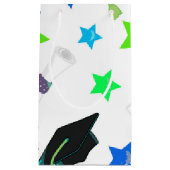 トレンディーの卒業キャップと星 スモールペーパーバッグ (正面)