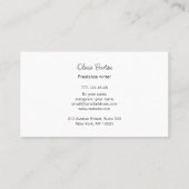 トレンディーの名刺シンプルスタイル。 名刺 (裏面)