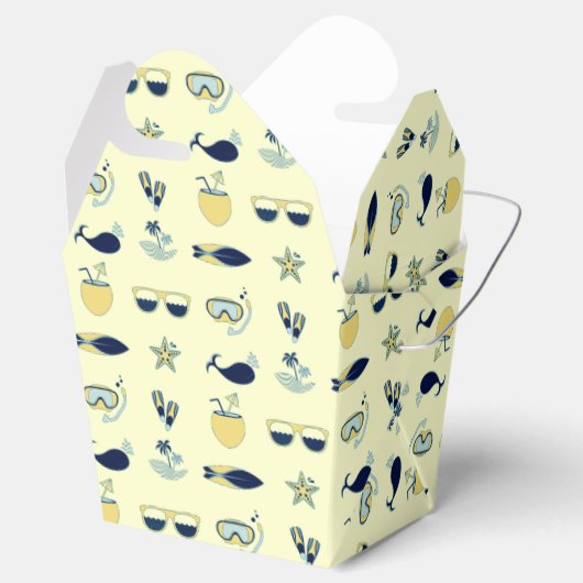 トレンディーの夏のアイコンのパターン フェイバーボックス (オープン)