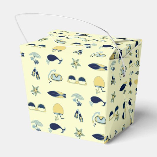 トレンディーの夏のアイコンのパターン フェイバーボックス (裏面サイド)