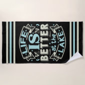 トレンディーの夏の生活は湖で良い ビーチタオル (正面)