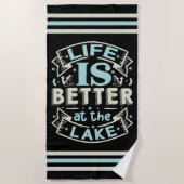 トレンディーの夏の生活は湖で良い ビーチタオル (正面)