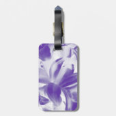 トレンディーの夏紫と白の花 ラゲッジタグ (裏面縦)