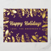 トレンディーの実在葉 箔シーズンポストカード (正面)