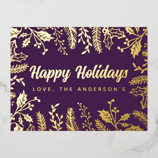 トレンディーの実在葉 箔シーズンポストカード (正面)