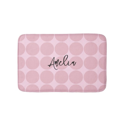 トレンディーの審美的なピンクパーソナライズされたのガーリー贈り物 バスマット (正面)