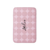 トレンディーの審美的なピンクパーソナライズされたのガーリー贈り物 バスマット (正面縦)