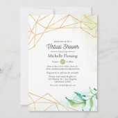 トレンディーの幾何学的な仮想ベビーまたはブライダルシャワー 招待状 (正面)