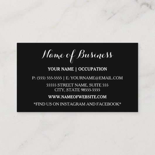 トレンディーの広い緑と白のフォトグラファーストライプー 名刺 (裏面)