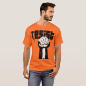 トレンディーの強力な政治抗議集会に抵抗する Tシャツ (正面フル)