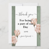 トレンディーの感謝してい緑の招待 招待状 (正面)