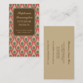 トレンディーの抽象的な孔雀は名刺に羽をつけます 名刺 (正面/裏面)