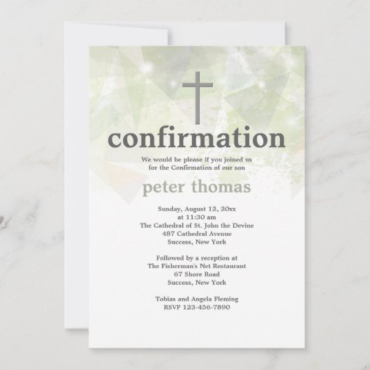 トレンディーの抽象的な確認の招待状 招待状 (正面)