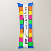 トレンディーの明るいネオンフッ素化カラーピンクストライプ色 ボディピロー (裏面 (縦))