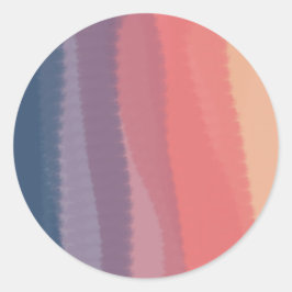 トレンディーの明るい夕暮れ色の水の色絵を描の ラウンドシール