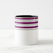 トレンディーの最高品質のマグカップと紫の裏地。 ツートーンマグカップ (中央)