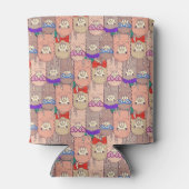 トレンディーの服を着たラマ模様 缶クーラー (裏面)