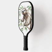 トレンディーの木の中のかわいいナマケモノ ピックルボールラケット (左)