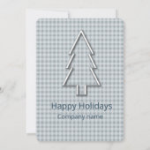 トレンディーの格子冬の陽気なクリスマスツリー 招待状 (裏面)