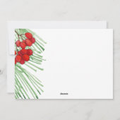 トレンディーの水の色のスクリプトメリークリスマスフォト シーズンカード (裏面)