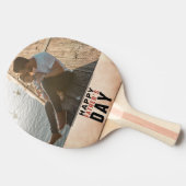 トレンディーの水の色ハッピー父の日の写真 卓球ラケット (横)