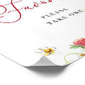 トレンディーの水色いちご赤ちゃんシャワーの好意 ポスター (角)