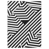 トレンディーの白黒のジオメトストライプリの名前 クリップボード (裏面)