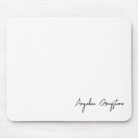 トレンディーの白黒パーソナライズされた名 マウスパッド (正面)