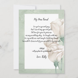 トレンディーの緑が私の花嫁介添人の招待になる 招待状