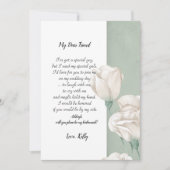 トレンディーの緑が私の花嫁介添人の招待になる 招待状 (正面)