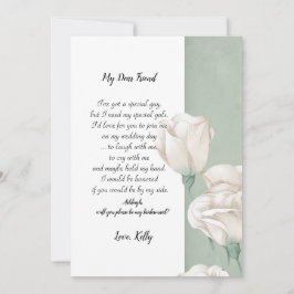 トレンディーの緑が私の花嫁介添人の招待になる 招待状