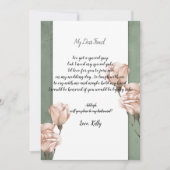 トレンディーの緑が私の花嫁介添人の招待になる 招待状 (正面)