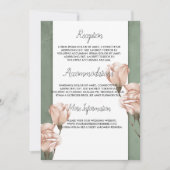 トレンディーの緑の結婚式 招待状 (正面)