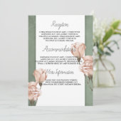 トレンディーの緑の結婚式 招待状 (スタンド正面)