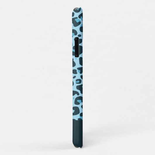 トレンディーの色合いブルーヒョウのスポットプリント付き/名前 Case-Mate iPhoneケース (裏面/右)