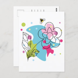 トレンディーの花の斑点のベクターパターン ポストカード