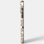 トレンディーの花の模様（トープ、黒、白） Case-Mate iPhoneケース (裏面 / 左)