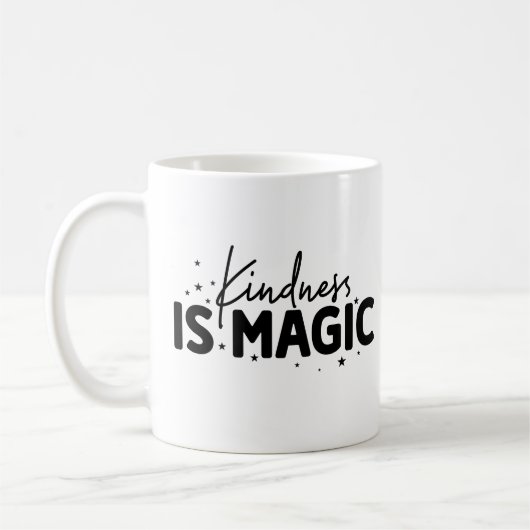 トレンディーの親切は魔法 コーヒーマグカップ (左)
