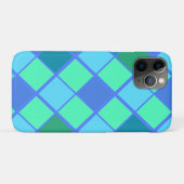 トレンディーの青と緑のダイヤモンドパターン Case-Mate iPhoneケース (裏面(横))