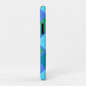 トレンディーの青と緑のダイヤモンドパターン Case-Mate iPhoneケース (裏面/右)