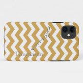 トレンディーの黄色い山形のジグザグ模様 Case-Mate iPhoneケース (裏面(横))