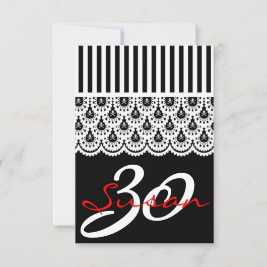 トレンディーの30歳の誕生日の招待 招待状 (正面)