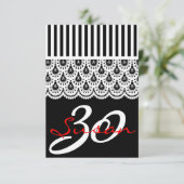 トレンディーの30歳の誕生日の招待 招待状 (スタンド正面)