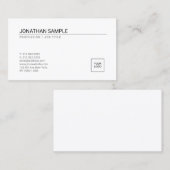 トレンディーはあなたのロゴのエレガントで白くシンプルな平野を加えます 名刺 (正面/裏面)