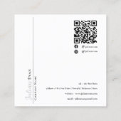 トレンディーはっきりしたタイポグラフィベージュヘアドレッサー スクエア名刺 (裏面)