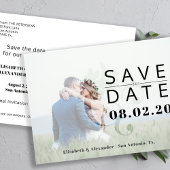 トレンディーはっきりしたタイポグラフィ写真結婚式の日付を保存 案内ポストカード