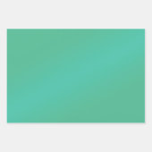 トレンディーはっきりしたターコイズブルーおよび金ゴールドプリント ラッピングペーパーシート (正面3)