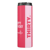 トレンディーはっきりしたピンクと赤ガーリー30歳の誕生日 タンブラー (裏面)