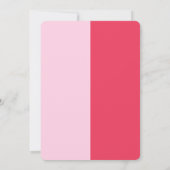 トレンディーはっきりしたピンクと赤ガーリー30歳の誕生日 招待状 (裏面)