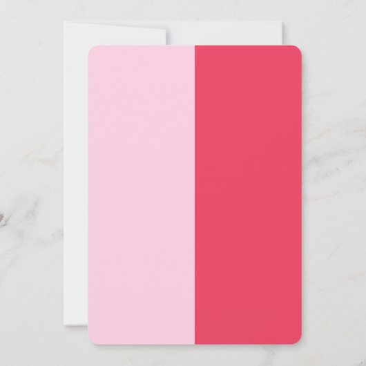 トレンディーはっきりしたピンクと赤ガーリー30歳の誕生日 招待状 (裏面)